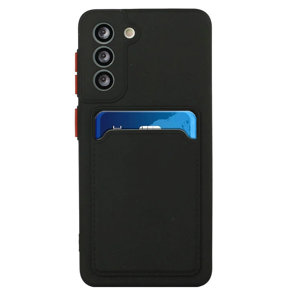 Samsung Galaxy S23 Fleksibelt Plastdeksel med Kortholder - Svart v:1910489