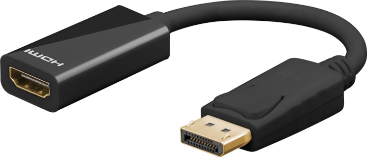 Goobay DisplayPort™/HDMI™-adapterkabel 1.2, gullbelagt DisplayPort™-plugg > HDMI™-kontakt (type A) v:7653138