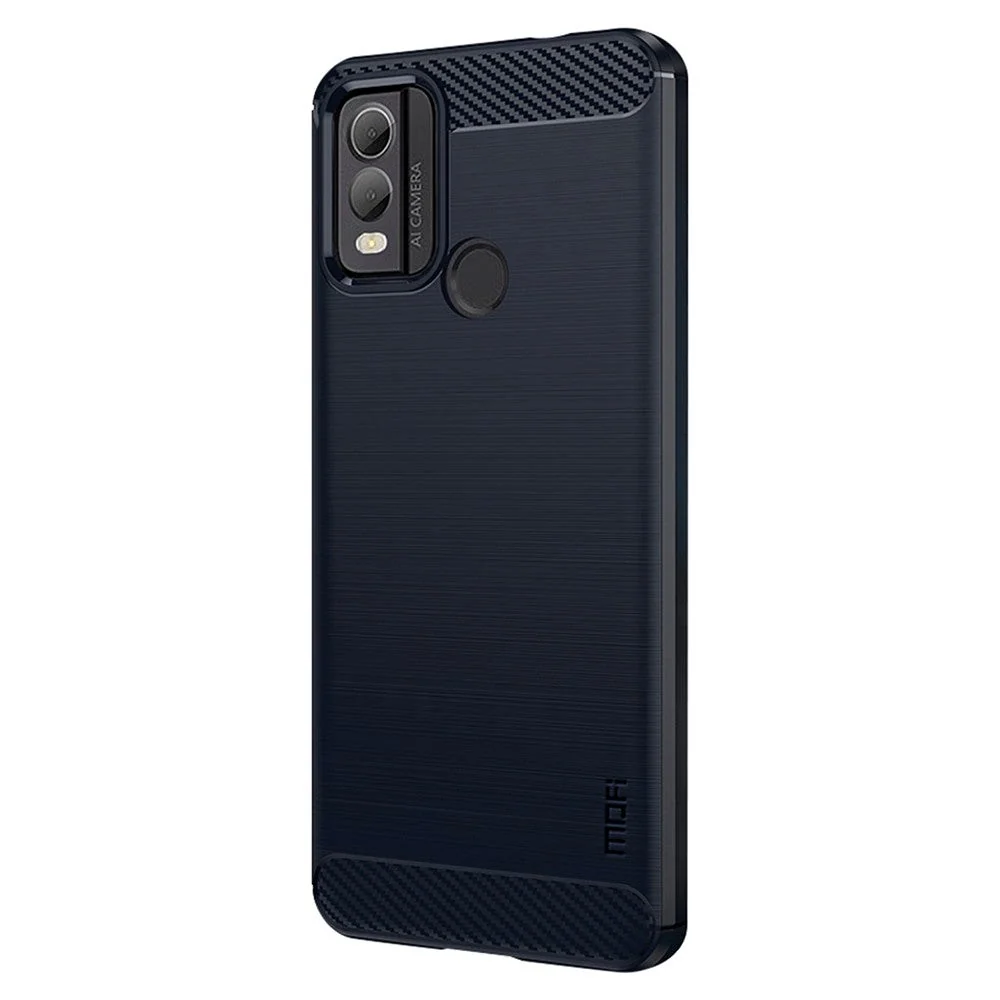 Nokia C22 Mofi Brushed Carbon Fiber Fleksibelt Plast Deksel – Blå v:6157295 Nokia C22 Mofi Brushed Carbon Fiber Fleksibelt Plast Deksel – Blå v:6157295