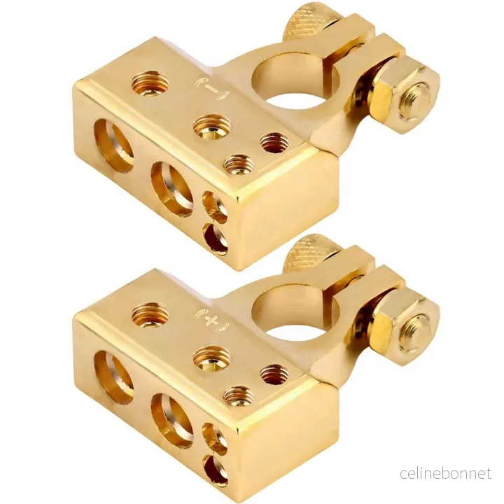 Gullbelagt batterikabelsko (pluss og minus) v:9481219 Gullbelagt batterikabelsko (pluss og minus) v:9481219