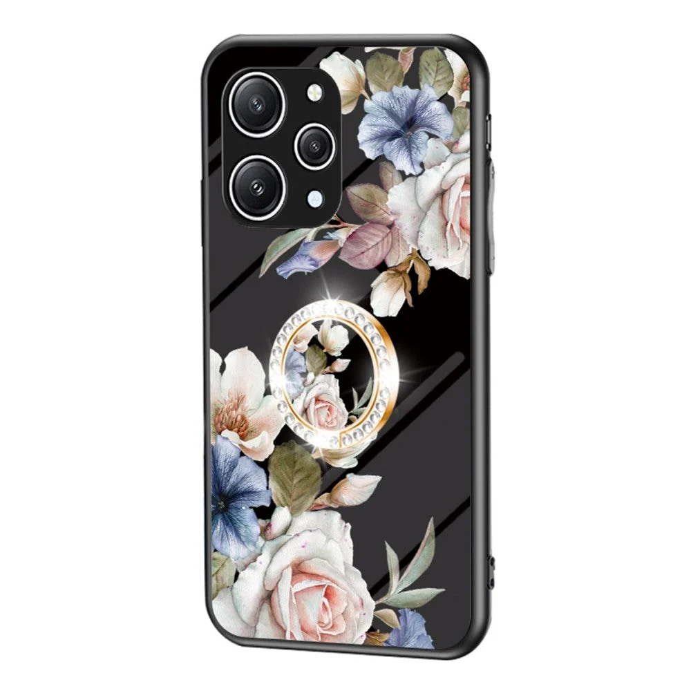 Xiaomi Redmi 12 (4G) Plast Deksel m. Glass Baksida & Fingerring – Blom v:1686128 Xiaomi Redmi 12 (4G) Plast Deksel m. Glass Baksida & Fingerring – Blom v:1686128
