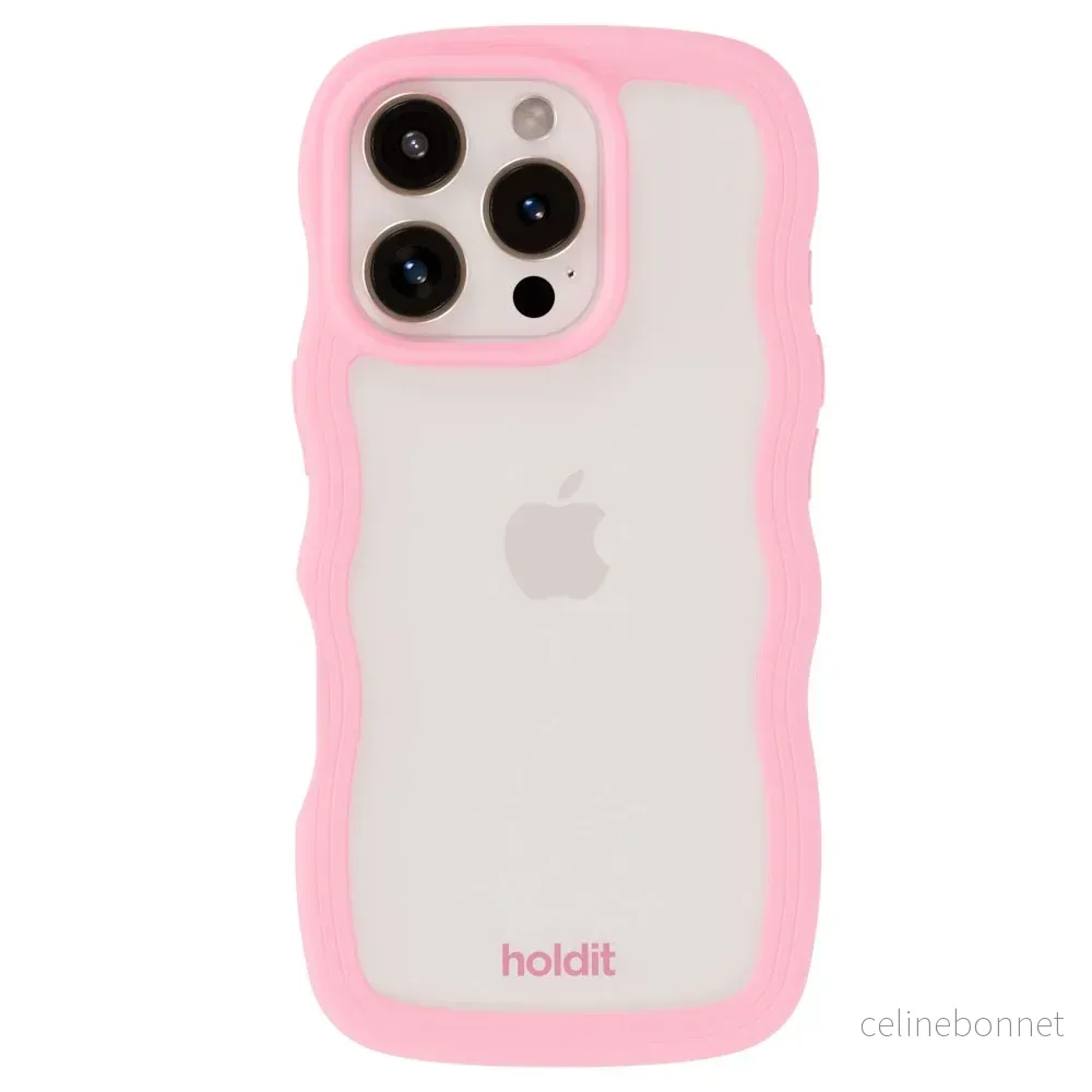 Holdit iPhone 16 Pro Max Wavy Deksel - Pink / Transparent v:7497476