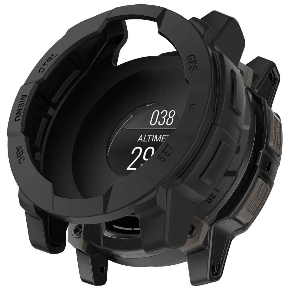 Garmin Instinct 3 AMOLED / Solar (50mm) Bumper Silikon Deksel – Svart v:8883603 Garmin Instinct 3 AMOLED / Solar (50mm) Bumper Silikon Deksel – Svart v:8883603