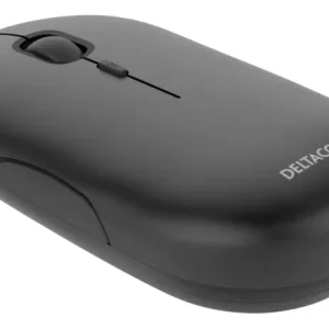 DELTACO Trådløs flat, lydløs mus 1600DPI USB-mottaker med 4 knapper v:7293809