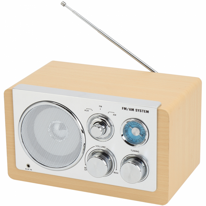 Denver AM/FM analog radio Lyst treverk v:4970956 Denver AM/FM analog radio Lyst treverk v:4970956
