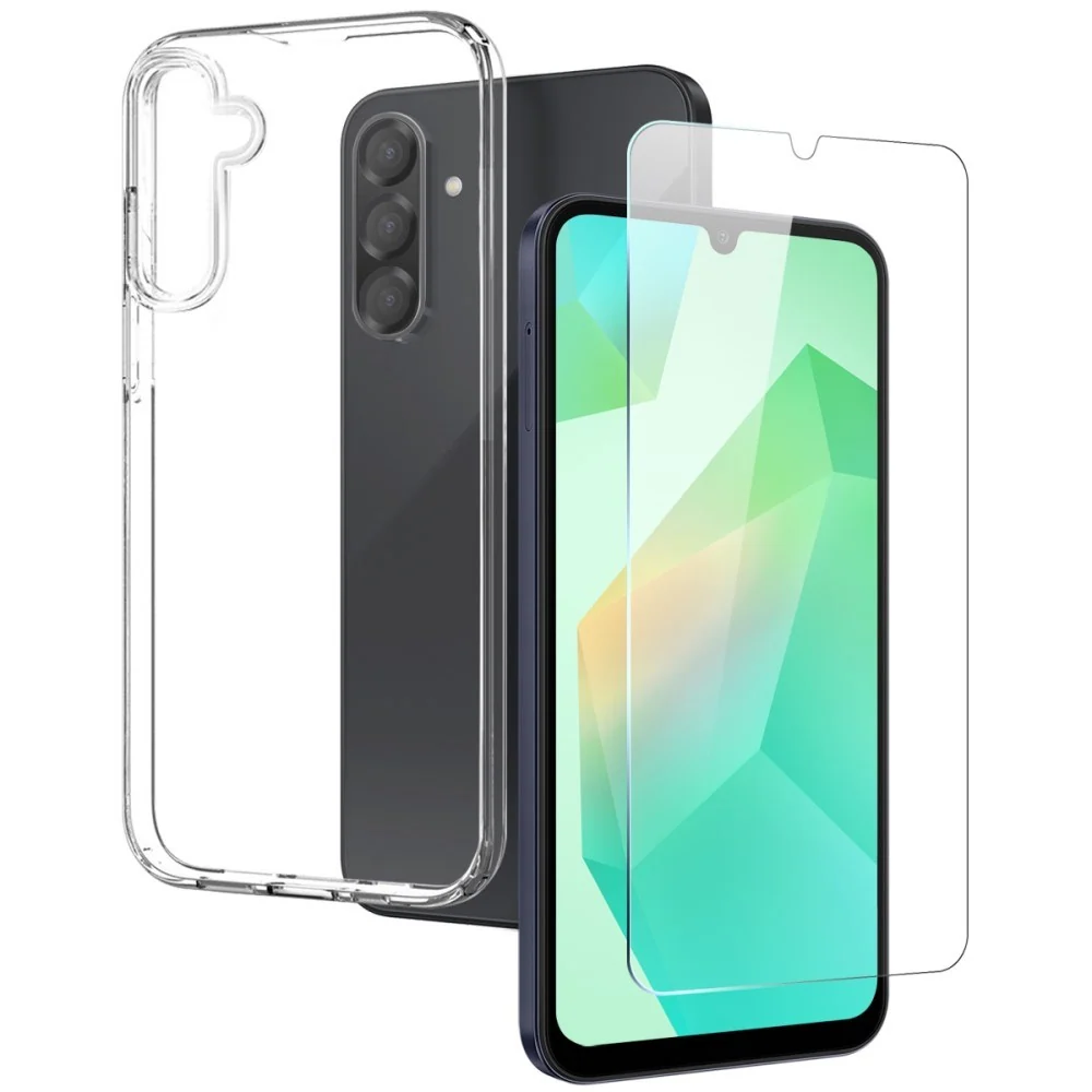 NORTHJO Samsung Galaxy A26 Fleksibelt Plastdeksel + Skjermbeskytter Co v:3454375