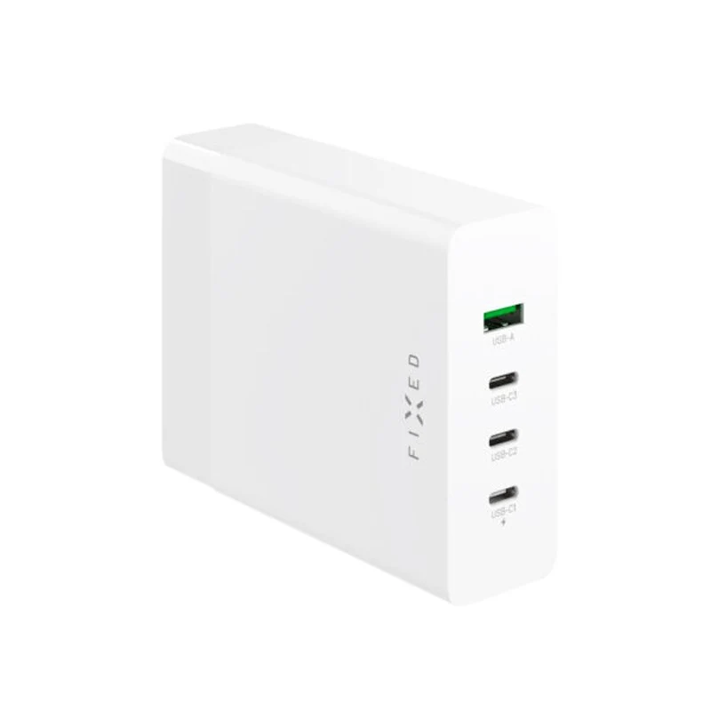 Fixed GaN Bordlader 200W – 3x USB-C / 1x USB-A – Hvit v:5190813 Fixed GaN Bordlader 200W – 3x USB-C / 1x USB-A – Hvit v:5190813
