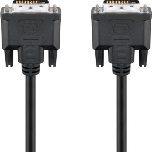 Goobay DVI-D Full HD-kabel Dual Link, nikkel DVI-D-kontakt Dual Link (24+1 pin) > DVI-D-kontakt Dual Link (24+1 pin), 0,5 m v:6618505