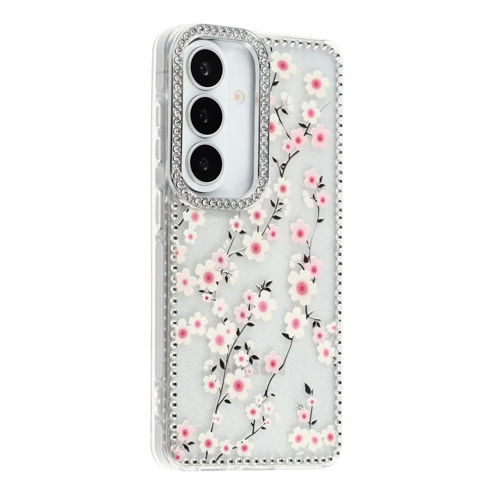 Samsung Galaxy S26 EIDERWOOD Hybrid Deksel med Strass & Blomsterdesign v:7705886