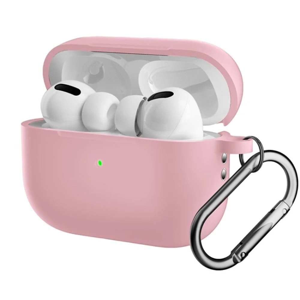 Apple Airpods Pro 2nd Gen (2022) Silikondeksel med Karabinkrok - Lyser v:7816140