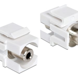 DeLOCK Keystone-modul, 3,5 mm ho – 3,5 mm ho, 19,2×14,9 mm, hvit v:9103069