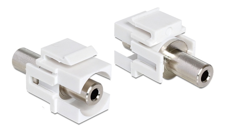 DeLOCK Keystone-modul, 3,5 mm ho - 3,5 mm ho, 19,2x14,9 mm, hvit v:9103069