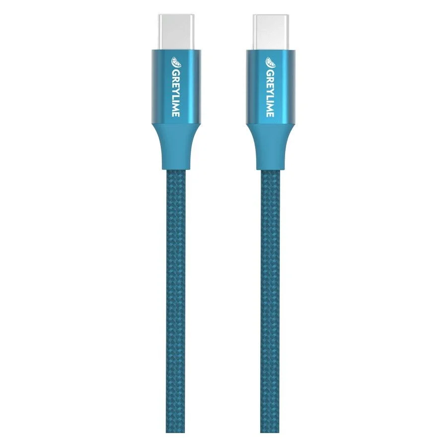 GreyLime Flettet USB-C til USB-C Kabel 1 meter - Blå v:6006710
