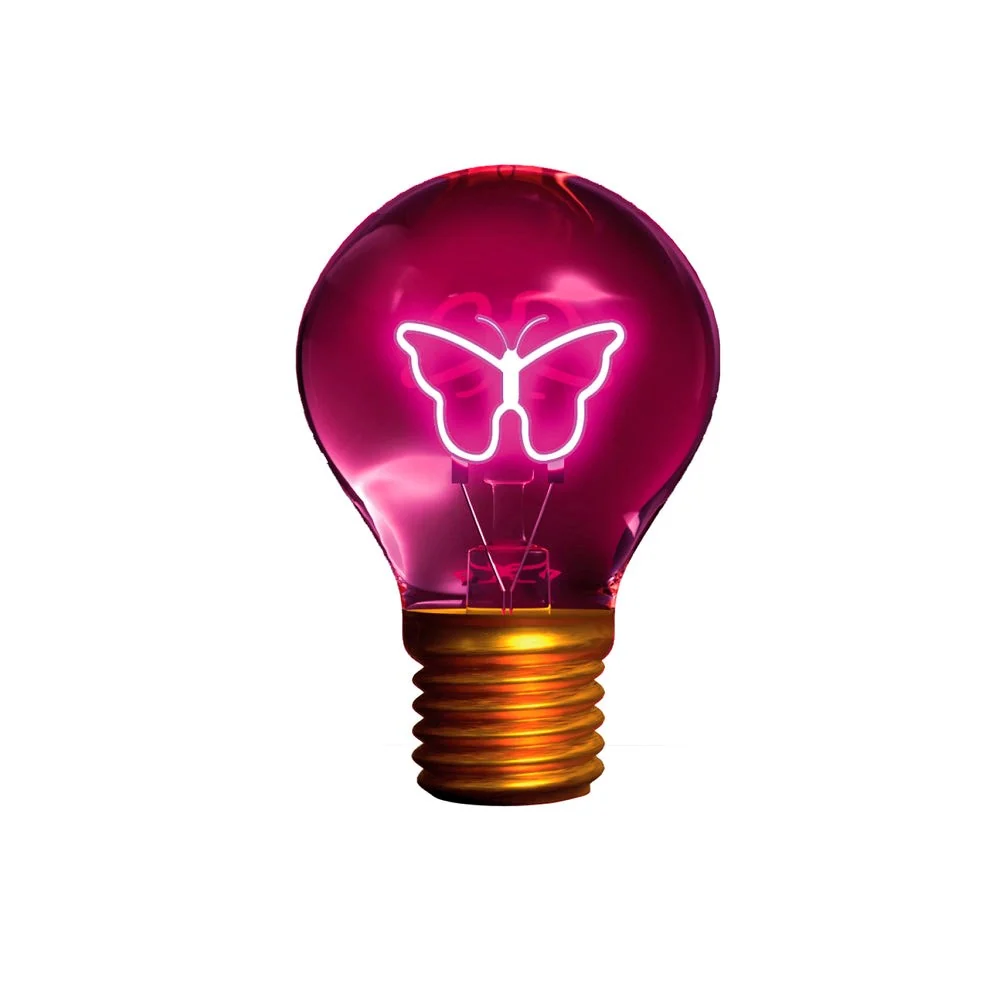 SBS Bærbar Oppladbar Pære Bordlampe - Sommerfugl v:2511247