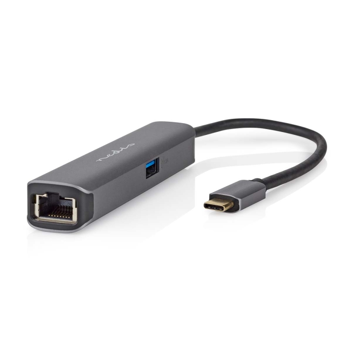 Nedis USB Multi-Port Adapter | 4-in-1 | USB 3.2 Gen 1 | USB-C™ Hann | HDMI™ Output / RJ45 Hun / USB-A Hun / USB-C™ Hunn | 5 Gbps | 0.20 m | Rund | Gull belagt | PVC | Antrasitt | Boks v:7033419 Nedis USB Multi-Port Adapter | 4-in-1 | USB 3.2 Gen 1 | USB-C™ Hann | HDMI™ Output / RJ45 Hun / USB-A Hun / USB-C™ Hunn | 5 Gbps | 0.20 m | Rund | Gull belagt | PVC | Antrasitt | Boks v:7033419