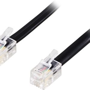 DELTACO Modulkabel 4P4C (RJ9/RJ10/RJ22) 2 m, svart v:8668738