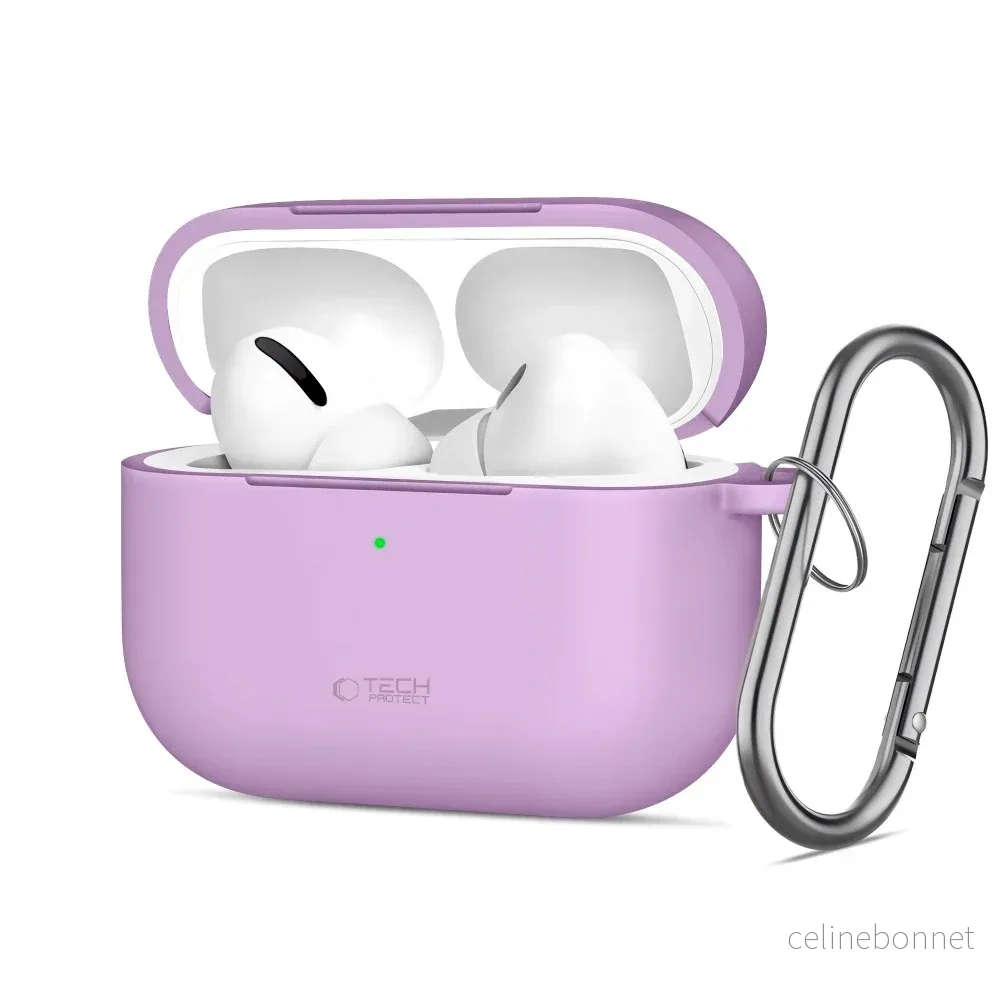 Apple AirPods Pro (3. gen.) Tech-Protect Silicone Hook Deksel – Lilla v:2464123 Apple AirPods Pro (3. gen.) Tech-Protect Silicone Hook Deksel – Lilla v:2464123