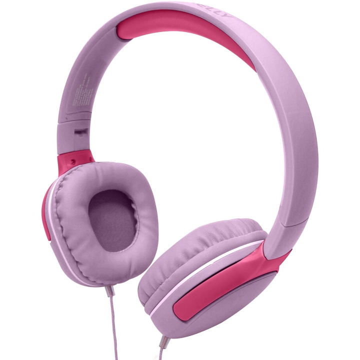 Celly KidsBeat 2 – Hodetelefoner med volumbegrensning maks. 85 dB 3,5 mm plugg Rosa v:1296767