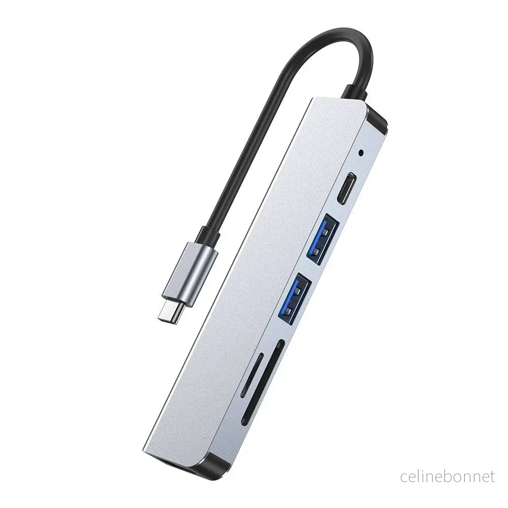 Tech-Protect V4-Hub 6in1 Multi Adapter – Grå v:9399532 Tech-Protect V4-Hub 6in1 Multi Adapter – Grå v:9399532