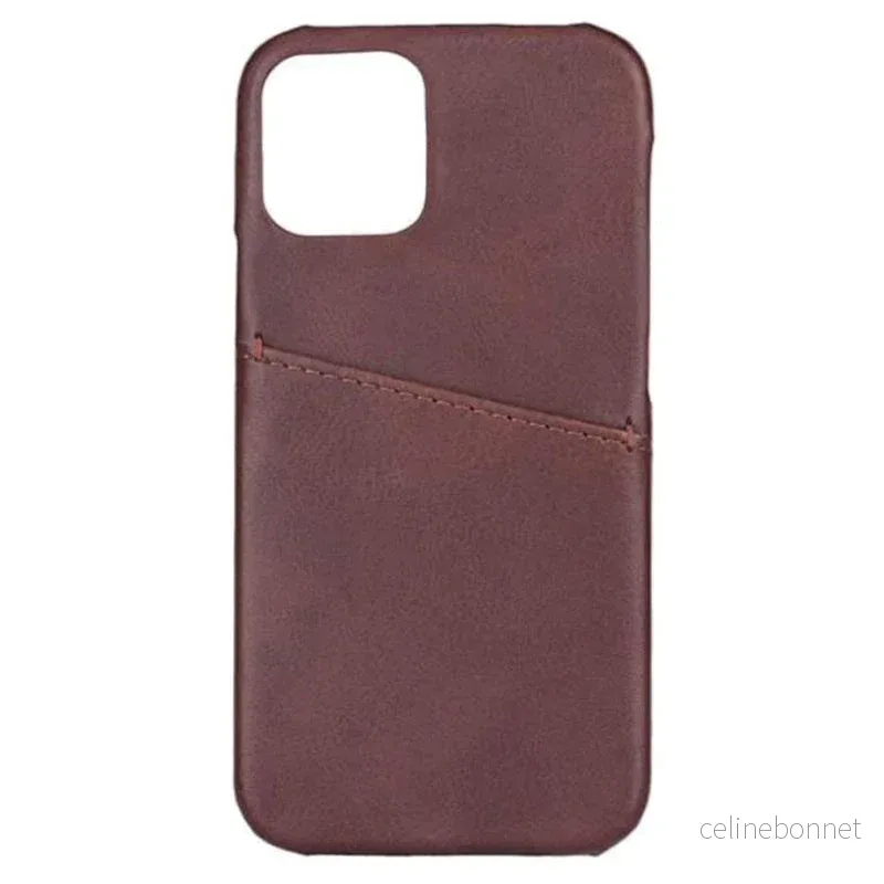 iPhone 12 Mini Onsala Collection Skinndeksel med Kortlomme – Brun v:2405488