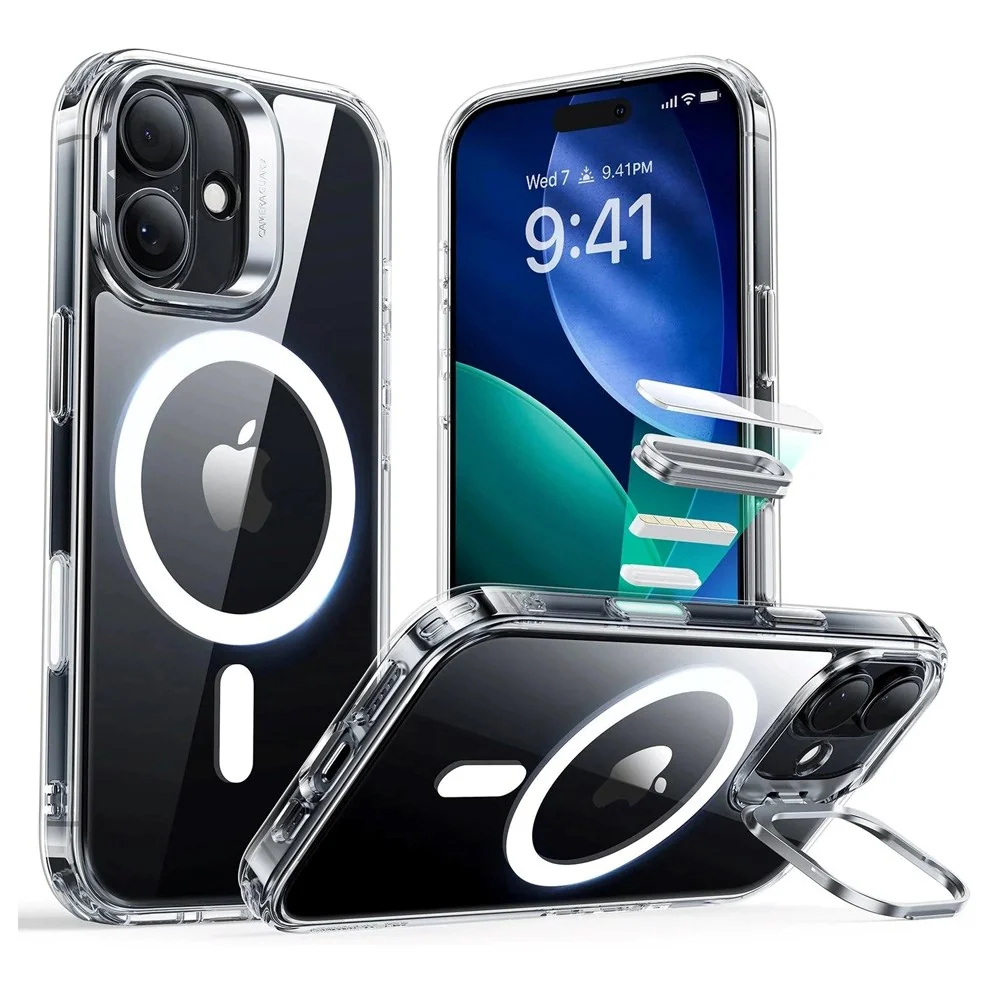 ESR iPhone 17 Classic Hybrid Stash Case med Kickstand – MagSafe Kompat v:3484521