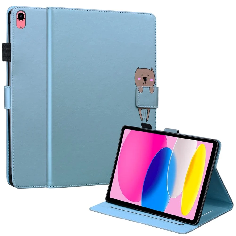 iPad 11" (2025) / iPad 10.9" (2024/2022) Flip Deksel i Skinn med Dyrem v:6878109