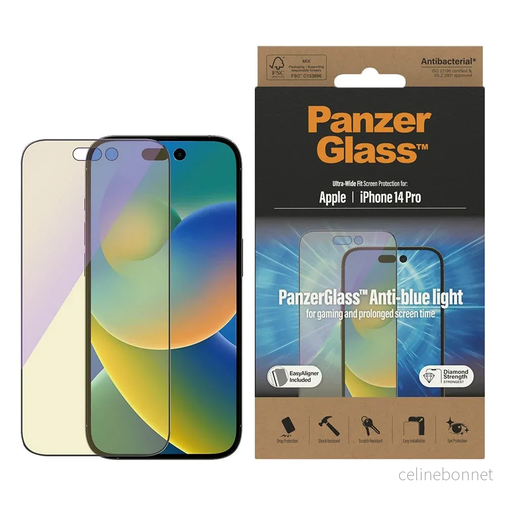 iPhone 14 Pro PanzerGlass AntiBacterial Ultra Wide Fit Beskyttelsesgla v:4966944 iPhone 14 Pro PanzerGlass AntiBacterial Ultra Wide Fit Beskyttelsesgla v:4966944