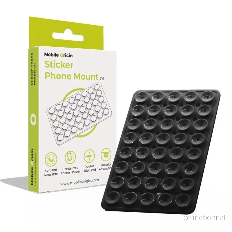 Mobile Origin Silikon Sugekop Mobilholder – Svart v:4771635