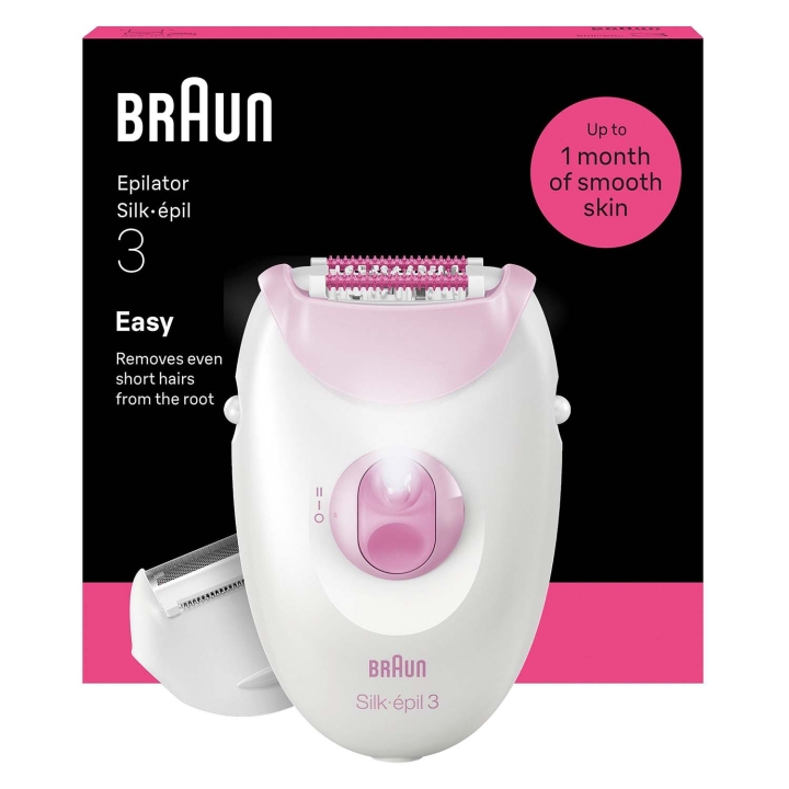 Braun Epilator Silk·épil 3 med sladd, Långvarigt Slät Hud, 3-031, Rosa v:1448989 Braun Epilator Silk·épil 3 med sladd, Långvarigt Slät Hud, 3-031, Rosa v:1448989