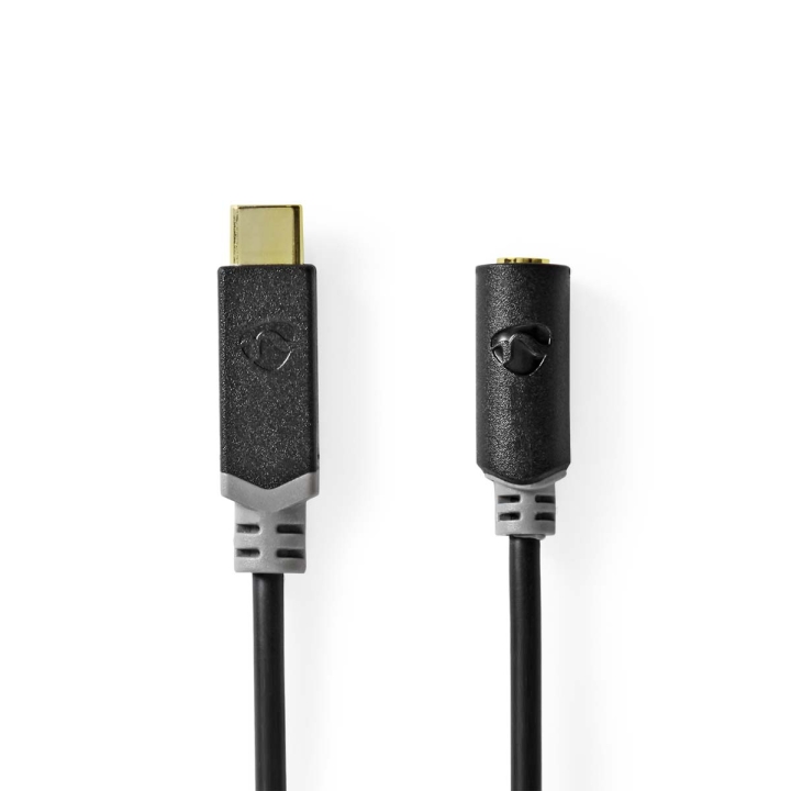 Nedis USB-C™ Adapter | USB 2.0 | USB-C™ Hann | 3.5 mm Hun | 1.00 m | Rund | Gull belagt | PVC | Sort | Boks v:1581517 Nedis USB-C™ Adapter | USB 2.0 | USB-C™ Hann | 3.5 mm Hun | 1.00 m | Rund | Gull belagt | PVC | Sort | Boks v:1581517