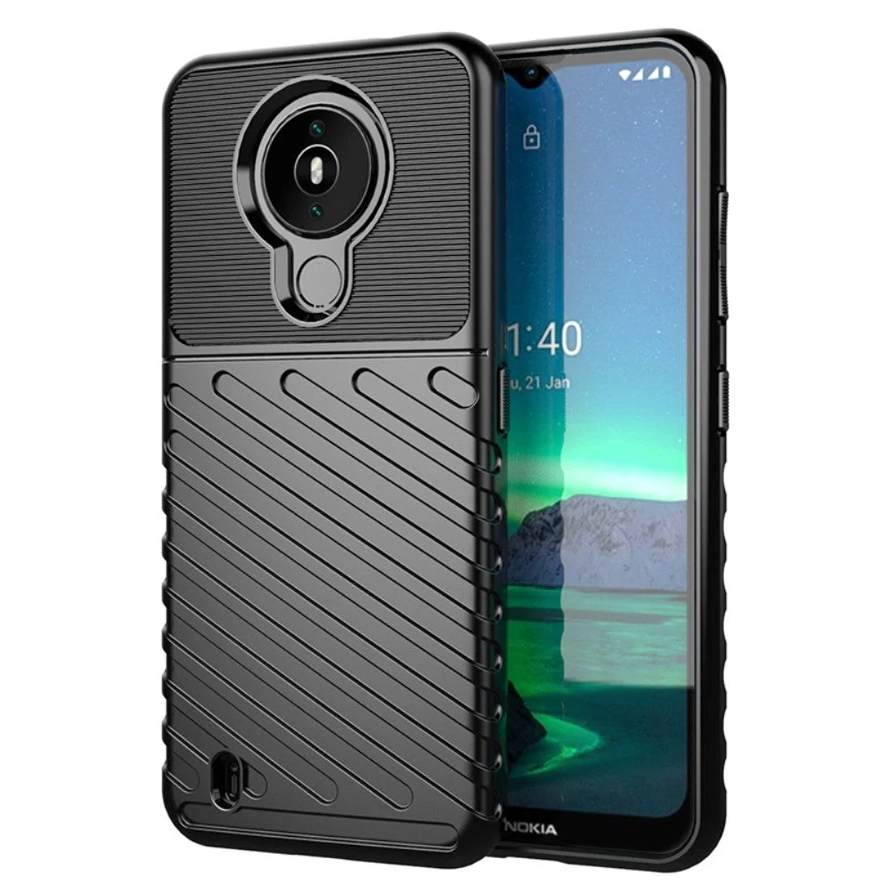Nokia 1.4 Thunder Series Twill Plastik Bakdeksel – Svart v:3738332