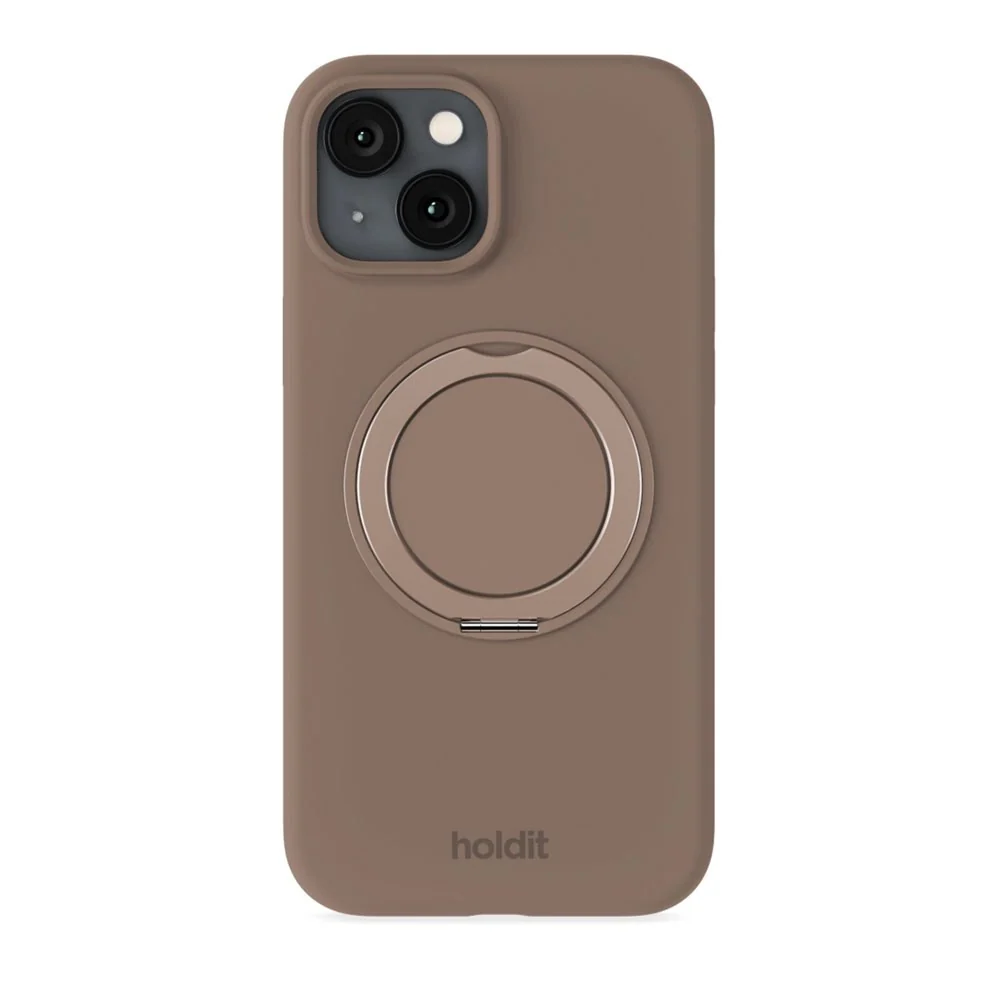 iPhone 17e / 16e / 15 Holdit Silikone Stand Deksel – Mocha Brown v:189548 iPhone 17e / 16e / 15 Holdit Silikone Stand Deksel – Mocha Brown v:189548