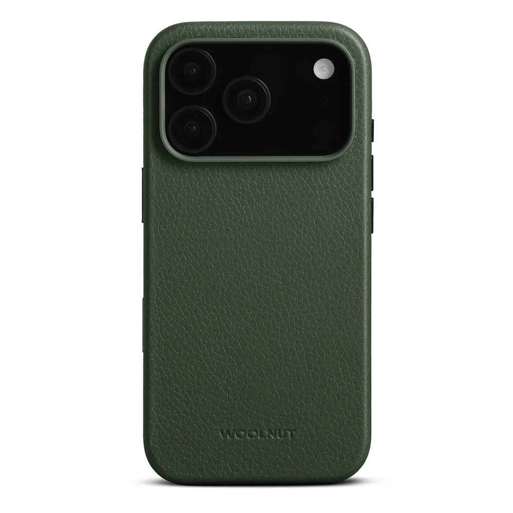 WOOLNUT iPhone 17 Pro Ekte Skinn Deksel – MagSafe Kompatibel – Grønn v:9107153 WOOLNUT iPhone 17 Pro Ekte Skinn Deksel – MagSafe Kompatibel – Grønn v:9107153