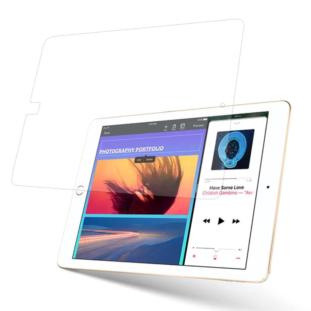 Apple iPad 9.7 2017/2018 PanserPro Herdet Glass Skjermfilm v:498135 Apple iPad 9.7 2017/2018 PanserPro Herdet Glass Skjermfilm v:498135