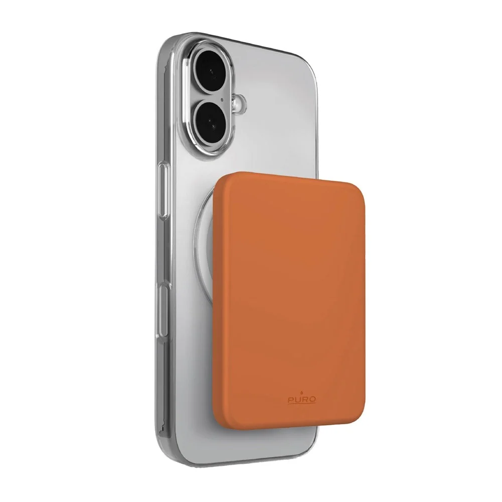 Puro MagSafe Powerbank 4200mAh med USB-C – Oransje v:1515067 Puro MagSafe Powerbank 4200mAh med USB-C – Oransje v:1515067