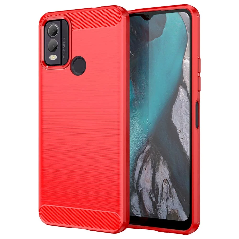 Nokia C22 Brushed Carbon Deksel – Rød v:3674364