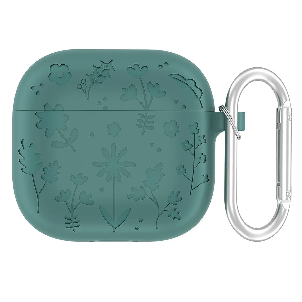 Apple AirPods (5. & 4. Gen.) Silikon Deksel med Karabinkrok og Blomste v:9216107 Apple AirPods (5. & 4. Gen.) Silikon Deksel med Karabinkrok og Blomste v:9216107