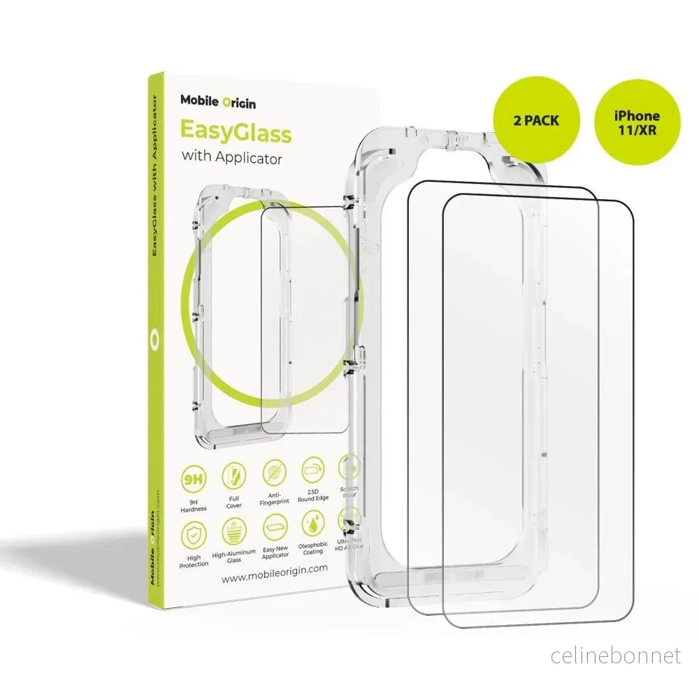 iPhone 11 / XR Mobile Origin EasyGlass Skjermbeskyttelsesglass – 2 stk v:6697848