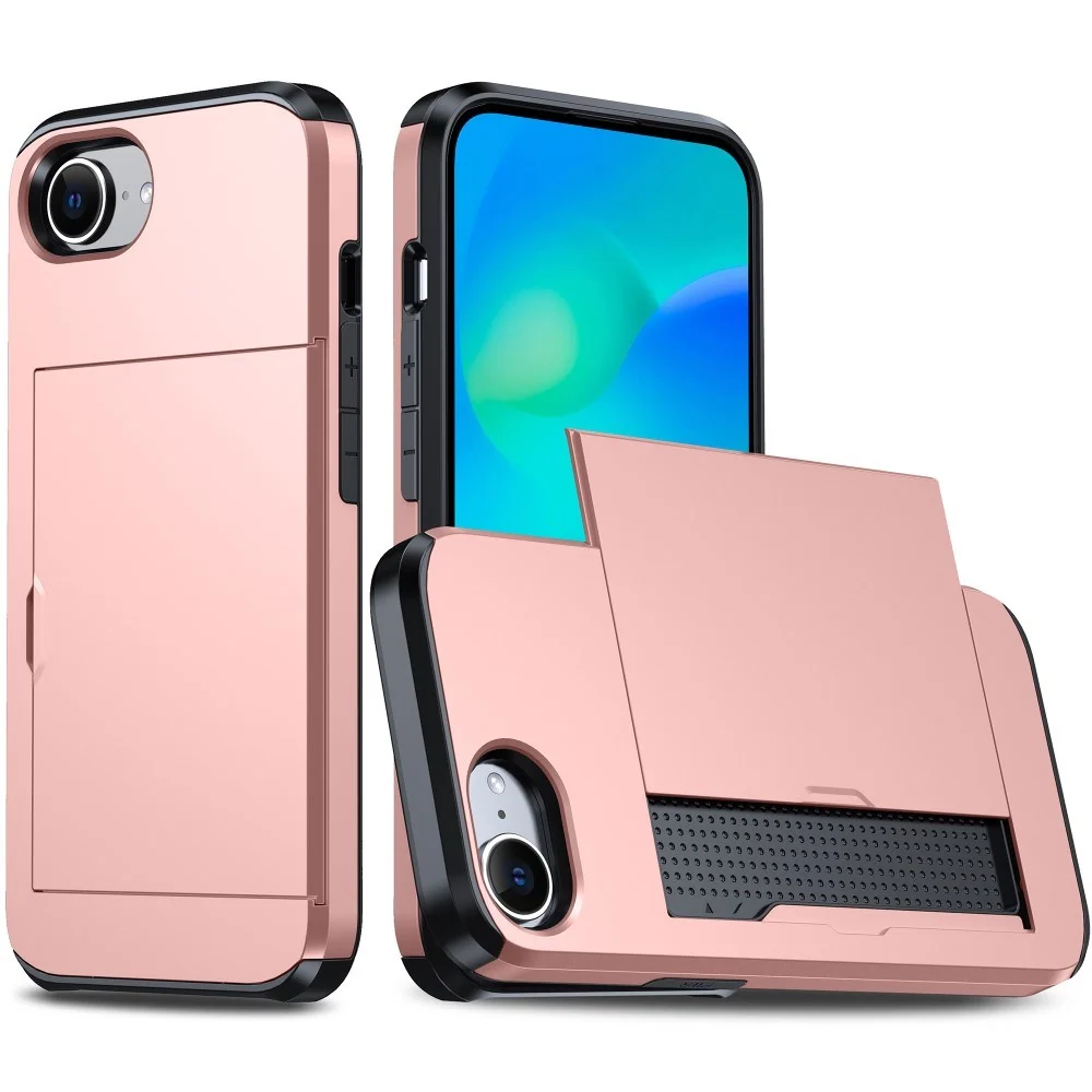 EIDERWOOD iPhone 17e / 16e Multifunksjonelt Bakdeksel med Kortholder - v:9269332