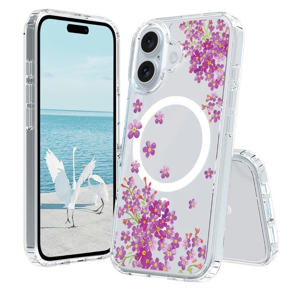 EIDERWOOD iPhone 16 Hybrid Plast Deksel - MagSafe Kompatibel - Lilla B v:7393354
