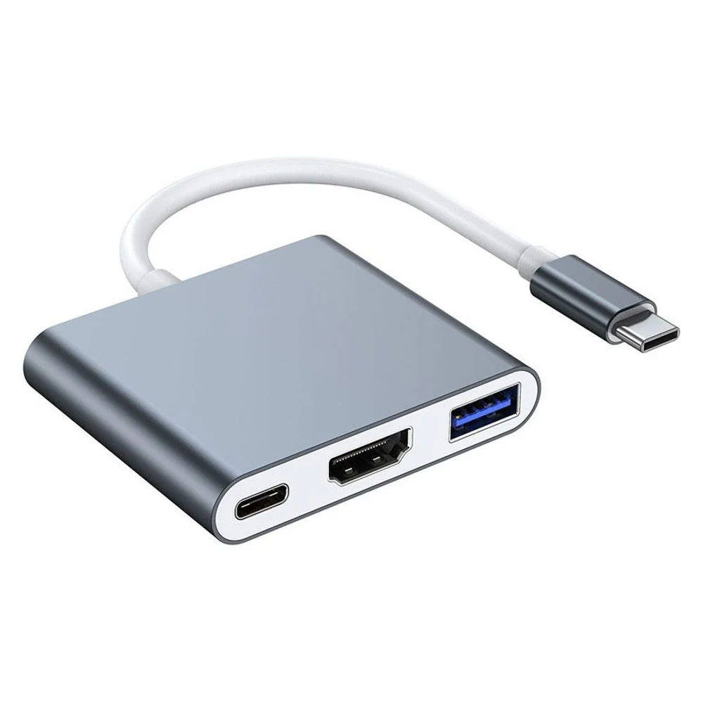 Lippa 3-i-1 60W Multiport USB-C Hub – Sølv v:7783785