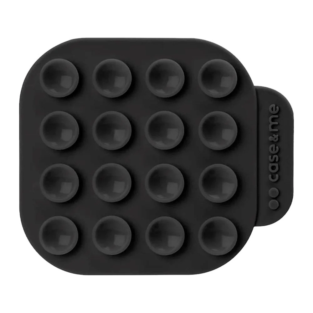 case&me Dobbeltsidig Silikon Sugekopp Mobilholder – Svart v:4261904