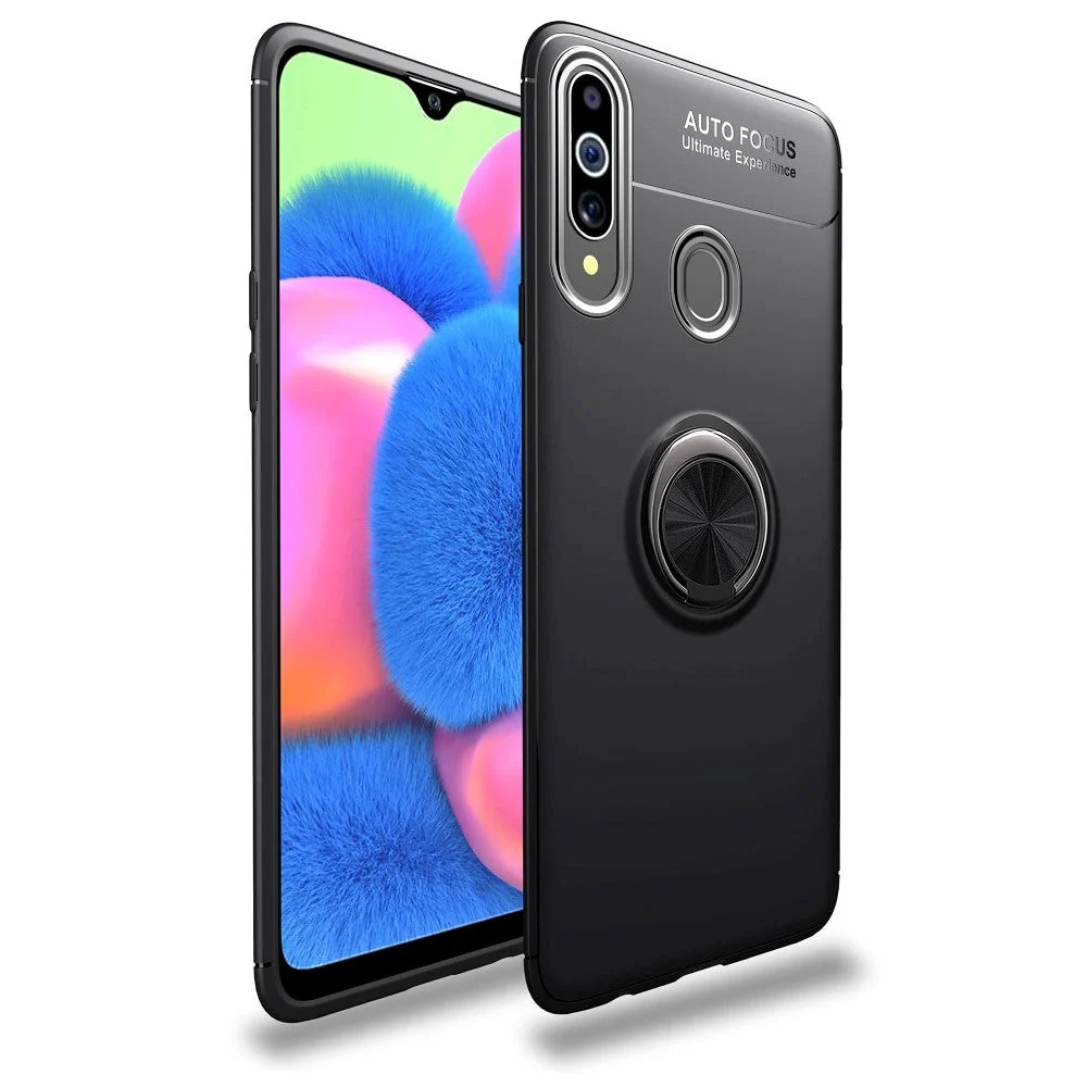 Samsung Galaxy A20s Deksel med Ring / Stativ - Svart v:9010504