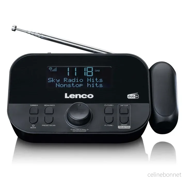 Lenco DAB+, FM-klokkeradio med projeksjon v:6077596