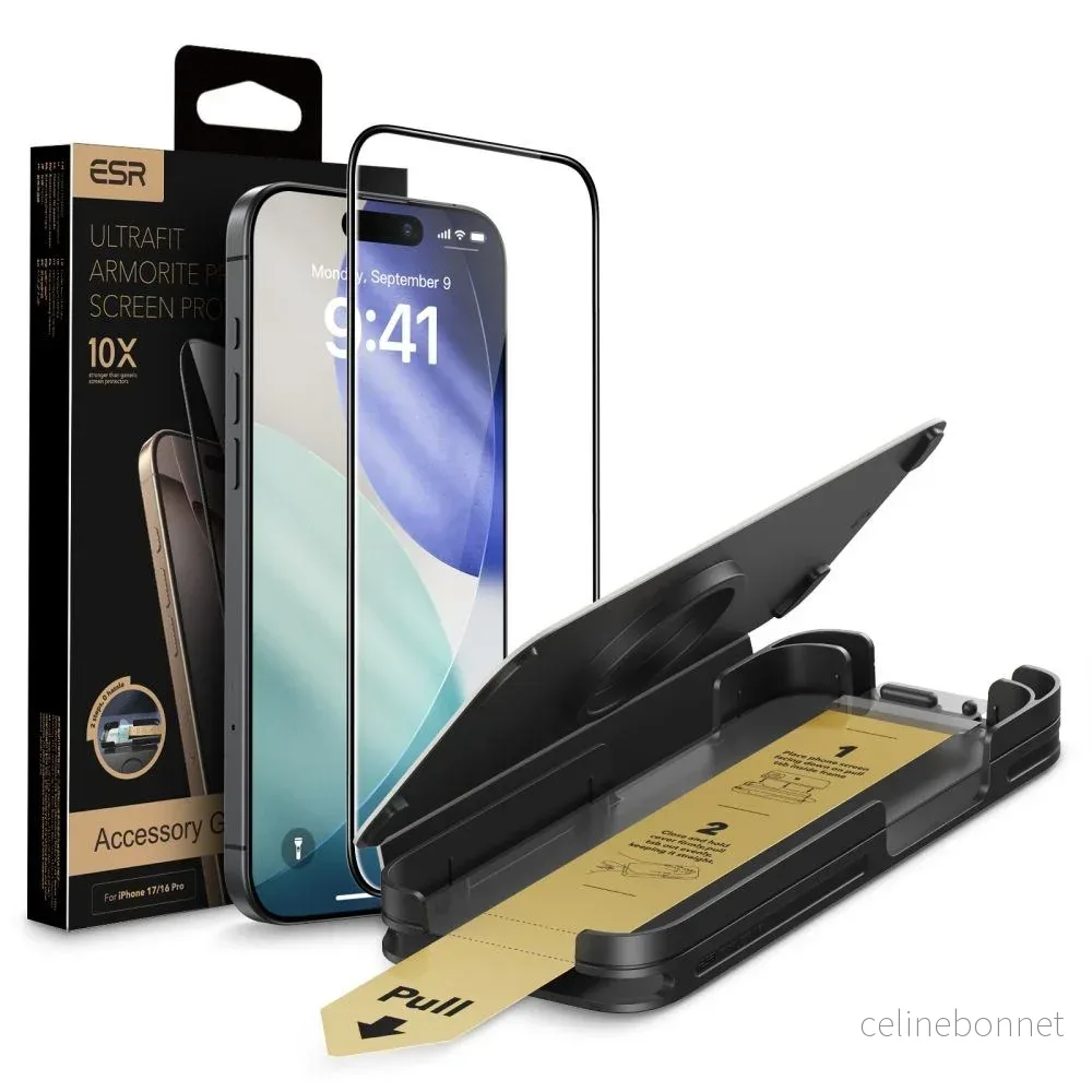 iPhone 17 / 16 Pro ESR UltraFit Armorite Pro Herdet Skjermbeskyttelses v:1625265 iPhone 17 / 16 Pro ESR UltraFit Armorite Pro Herdet Skjermbeskyttelses v:1625265