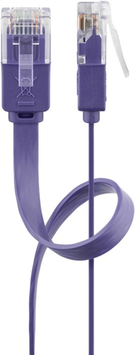 Goobay CAT 6 platt patchkabel, U/UTP, violett kopparledare (CU) v:5927251
