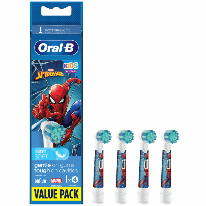 Oral B børstehode Spiderman 4stk v:9928455