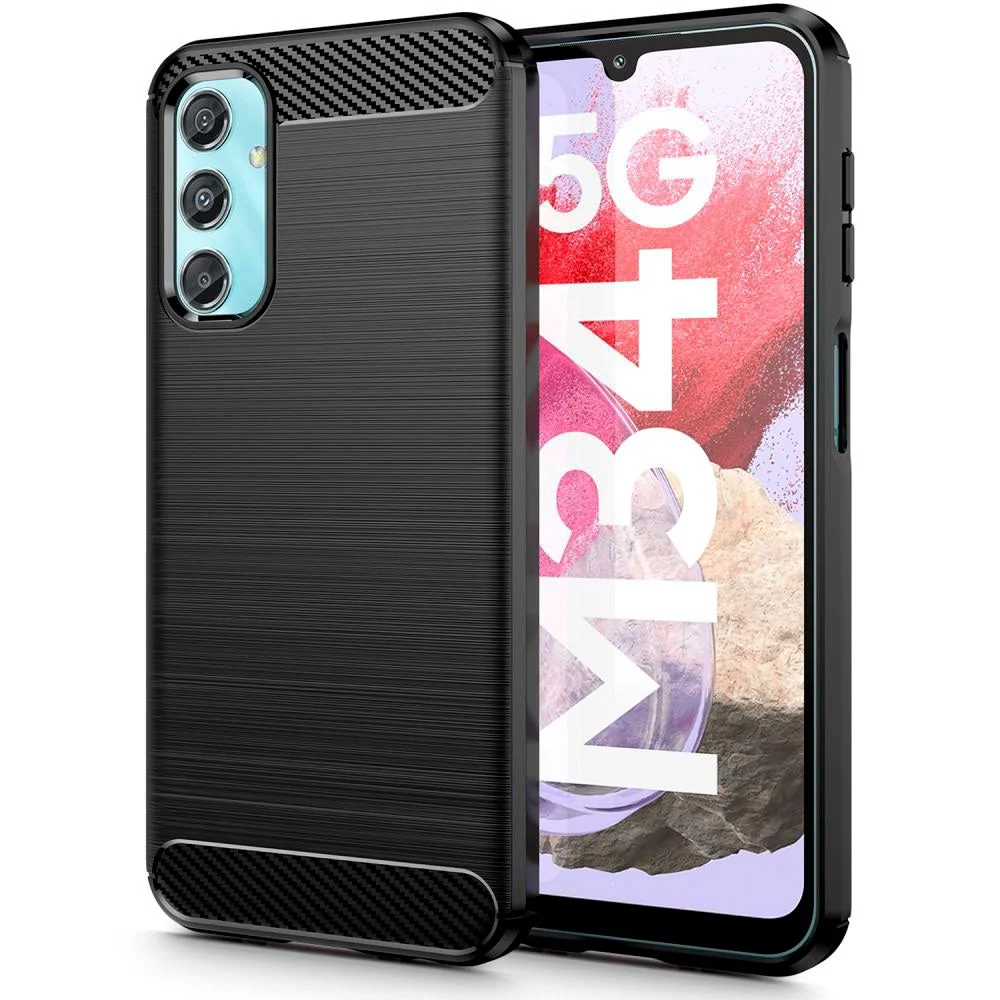 Samsung Galaxy M34 (5G) / F34 (5G) Tech-Protect Fleksibelt Plast Carbo v:9695808 Samsung Galaxy M34 (5G) / F34 (5G) Tech-Protect Fleksibelt Plast Carbo v:9695808