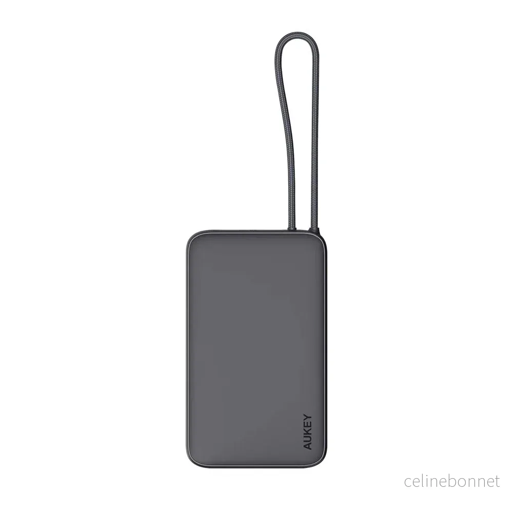 Aukey Spark Sling Powerbank med Innebygd USB-C-Kabel – 10 000 mAh – 20 v:1942205 Aukey Spark Sling Powerbank med Innebygd USB-C-Kabel – 10 000 mAh – 20 v:1942205