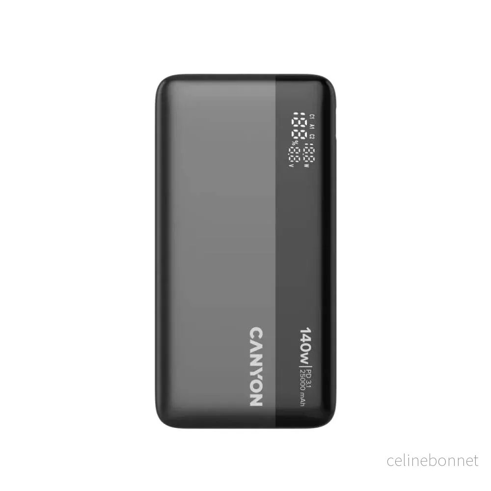 Canyon OnPower 240 140W PowerBank – 25.000 mAh – Grå v:3580044 Canyon OnPower 240 140W PowerBank – 25.000 mAh – Grå v:3580044